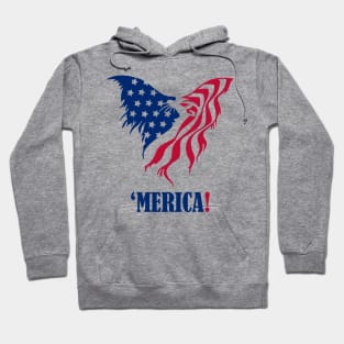 Patriotic eagle merica usa flag 4th of July outfit Hoodie